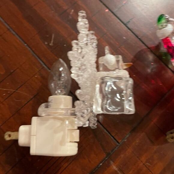 Set of two Christmas night lights Santa and snowman work good - Picture 3 of 9